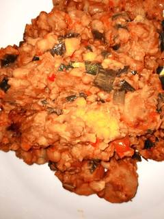 A picture of Beans and plantain porridge.