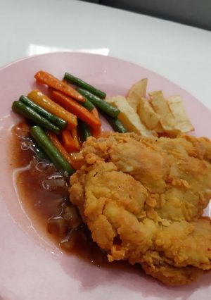 Foto resep 28. Chicken katsu with sauce balckpapper