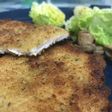 Pechuga de pollo empanada con champiñones