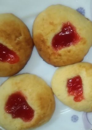 A picture of Mixed Fruit Jam Cookies.