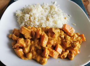 Une photo de Pois chiche sauce cacahuète