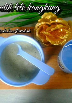 Foto resep Mpasi Beras Putih + Lele + Kangkung (7w 9d)
