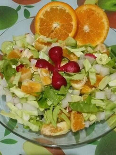 A picture of Orange salad🍊.