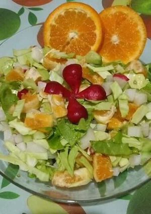 A picture of Orange salad🍊.