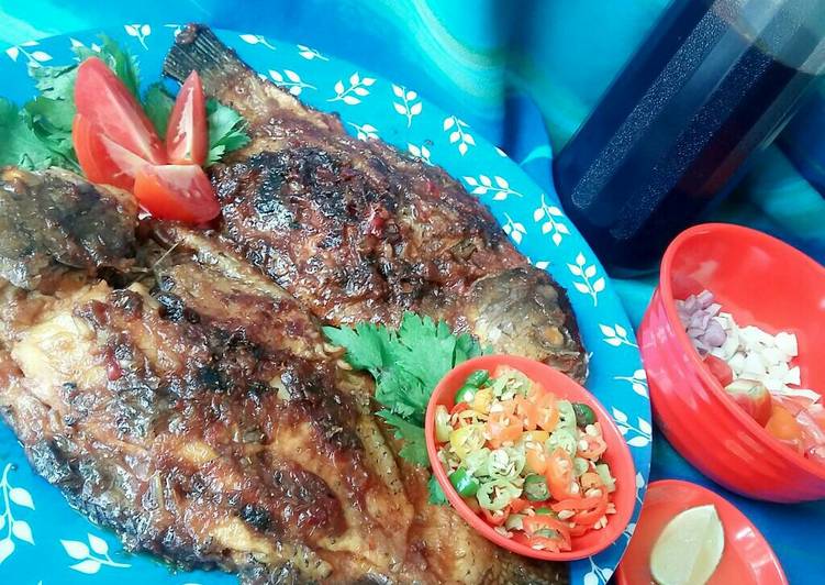 Cara mudah meracik Gurame Panggang Mustard, Lezat Sekali