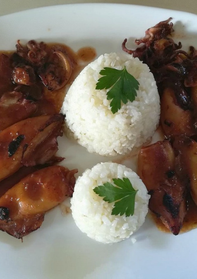 Una foto de Calamares al horno