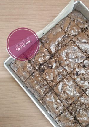 Foto resep Fudgy Brownies! Simple, no mixer!