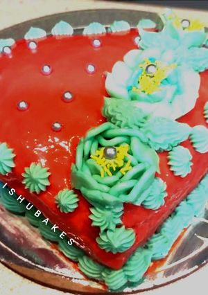 A picture of Valentine's Heart Cake.