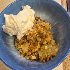 A picture of Mum's Apple Crumble.