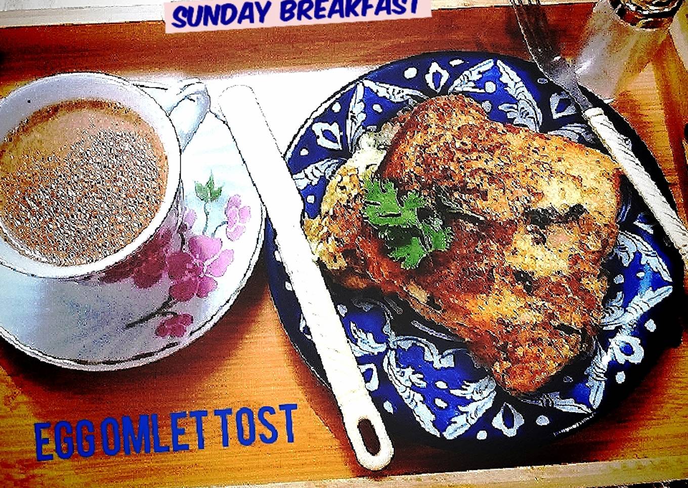 Simple Way to Prepare Super Quick Homemade Egg omelet Toast