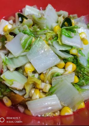 Foto resep Oseng Sawi Putih Jagung Manis