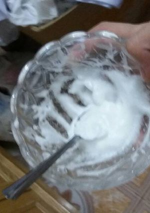 Hình của món Kem bánh bông lan.