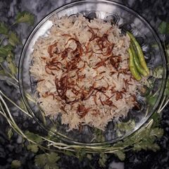 A picture of Chicken Qeema Pulao.