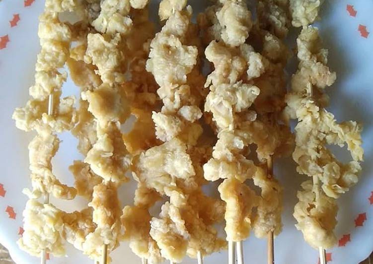 Resep Sate ayam crispy, Enak