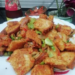 A picture of Bread Masala Upma.