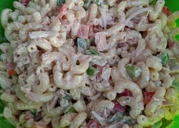 Unique Cuisine Macaroni Salad with Tunafish America Very Delicious