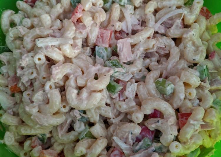 Recipe of Perfect Macaroni Salad with Tunafish #America