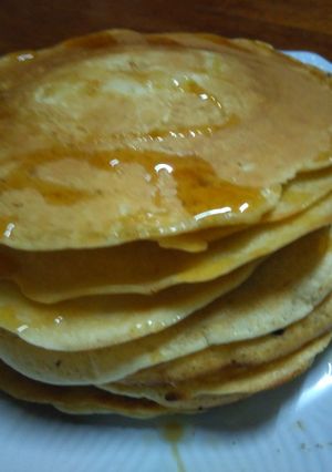 A picture of Fluffy blueberry pancakes.