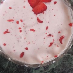 A picture of Sugar free Strawberry Shrikhand.