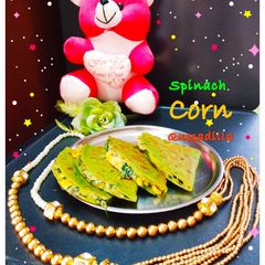 A picture of Spinach Corn Quesadilla.