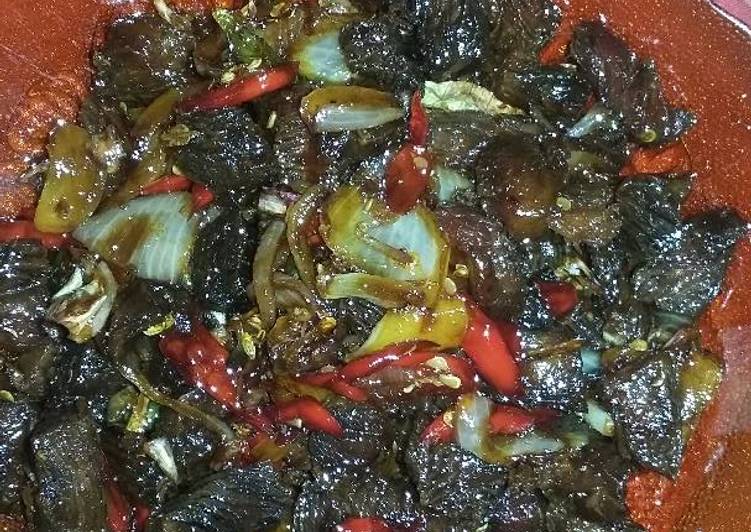 Resep Daging kambing pedas manis Anti Gagal
