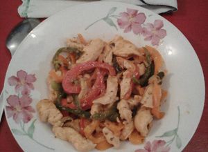 Una foto de Fajitas de pollo al orégano