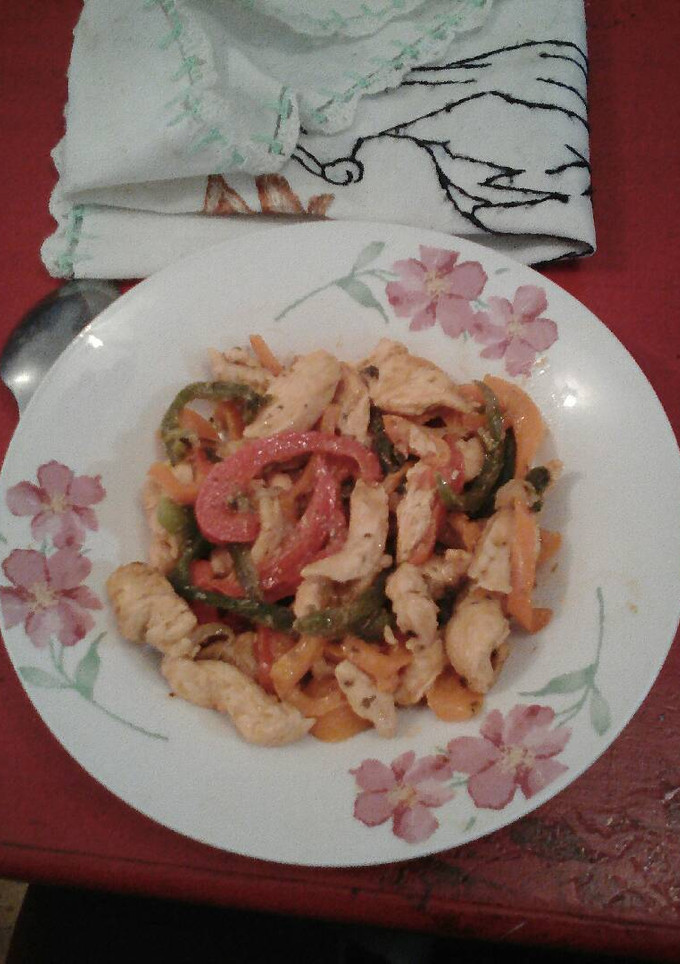 Una foto de Fajitas de pollo al orégano
