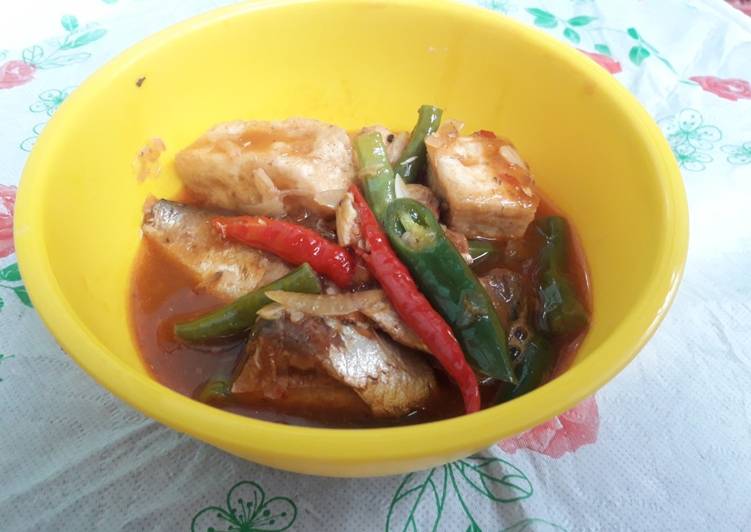 Cara Membuat Tumis sarden kacang panjang tahu Anti Gagal