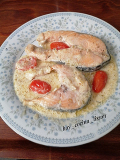 Una foto de Salmón cremoso