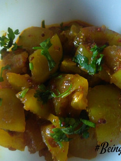 A picture of Green Tomato Sabzi.