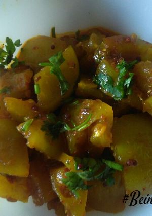 A picture of Green Tomato Sabzi.