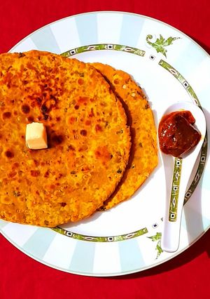 A picture of Missi Roti.