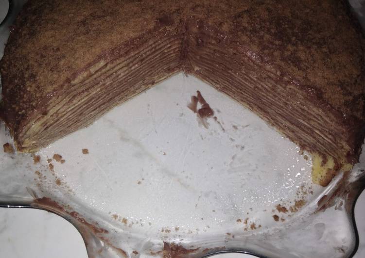 Csokis palacsinta torta