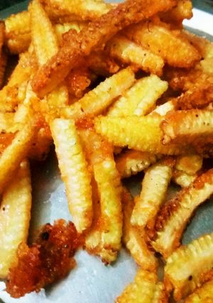बेबी कॉर्न फ्रिटर्स (Baby corn fritters recipe in hindi) रेसिपी मुख्य फोटो