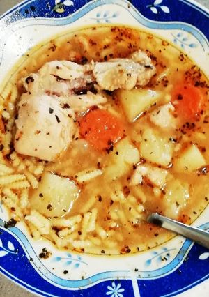 Csirkebecsinált leves recept fotója