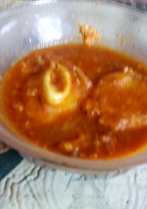 A picture of Egg drop curry.