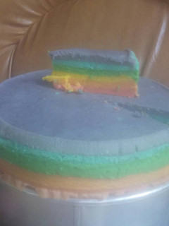 Foto resep Bolu kukus pelangi lembut