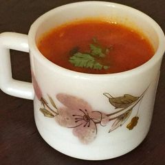 A picture of Tomato Rasam.