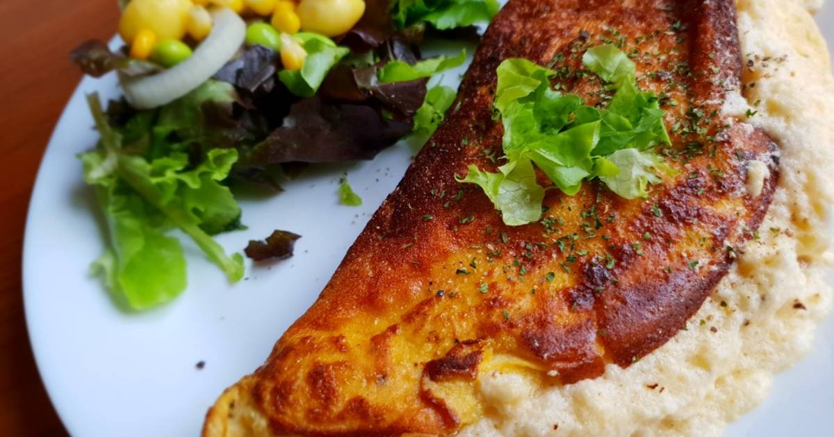 สูตร ไข่เจียวสไตล์ฝรั่งเศส mont saint michel omelette โดย Waka Ba Cookpad