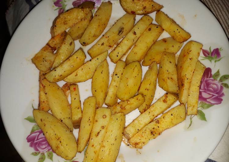 Spicy potato wedges