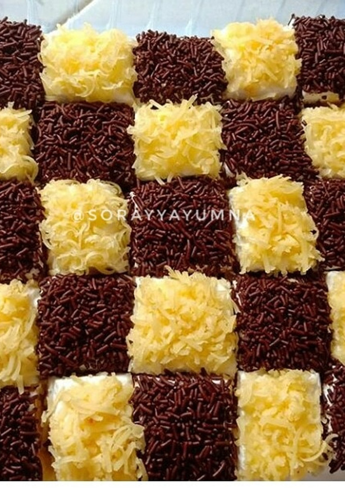 Foto resep Bolu jadul hias / cake potong hias