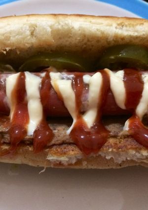 Una foto de Hot dog sencillos