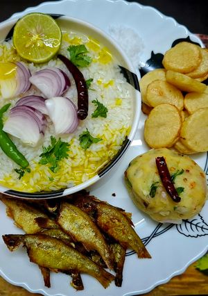 A picture of Panta Bhat.