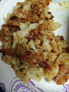 A picture of Bacon with Cauliflower.