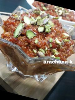 A picture of Gajar ka halwa without mava.