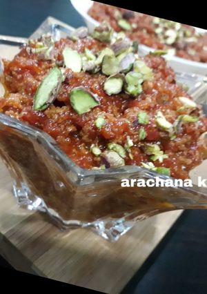 A picture of Gajar ka halwa without mava.
