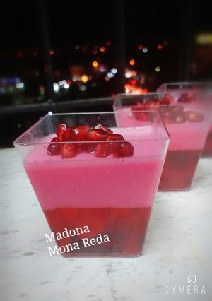 صورة لوصفة الجيليه بطبقه الكريم دريم 🍷🍬