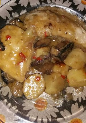 Una foto de Strogonoff de Pollo