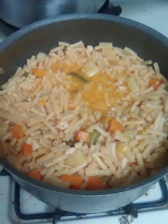 A picture of Mac and Cheese Soup.