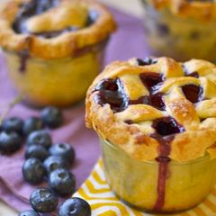 A picture of Blueberry Thyme Pie in a Jar.